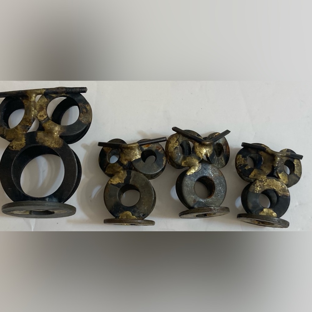Owls metal art set of 4